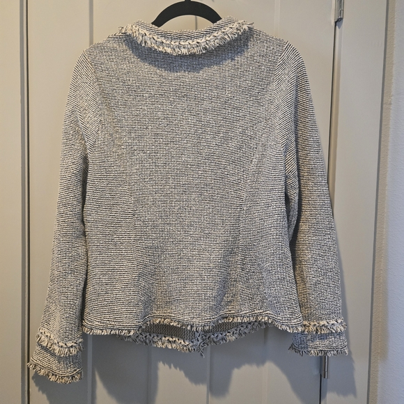 Chico's Black and White Textured Blazer - Picture 3 of 3